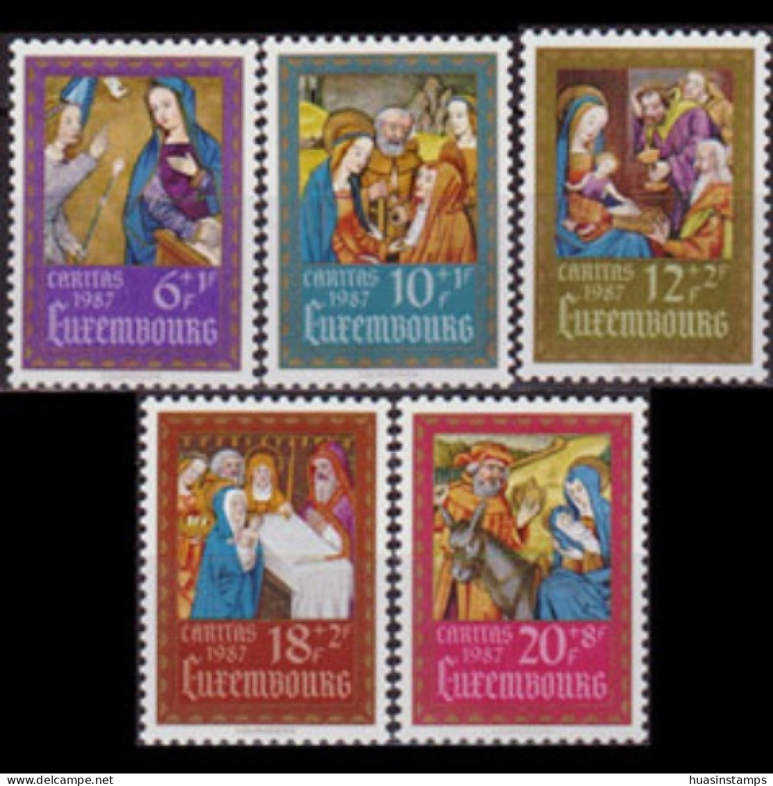 LUXEMBOURG 1987 - Scott# B362-6 Christmas Set Of 5 MNH - Unused Stamps