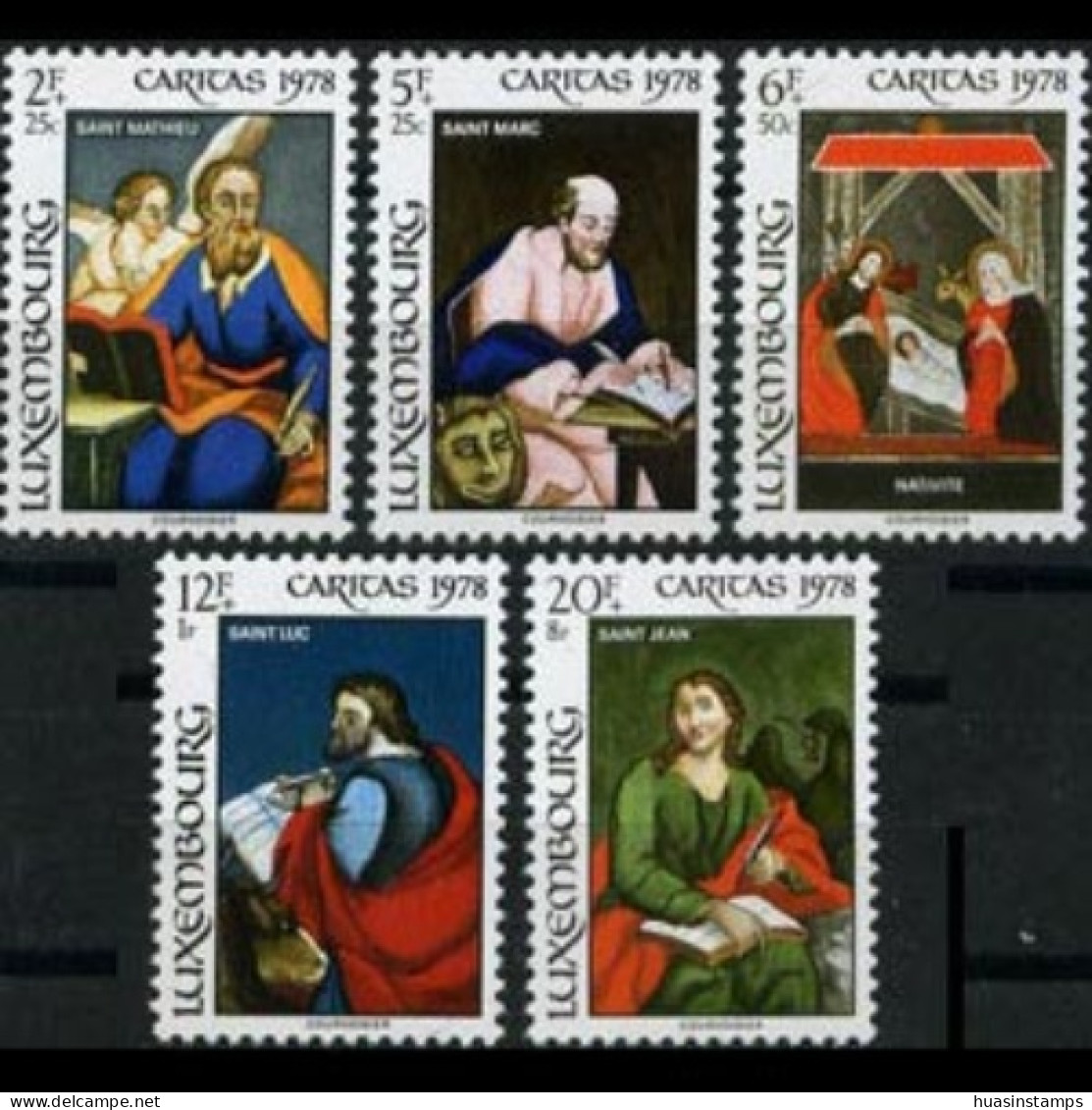 LUXEMBOURG 1978 - Scott# B318-22 Paintings Set Of 5 MNH - Unused Stamps