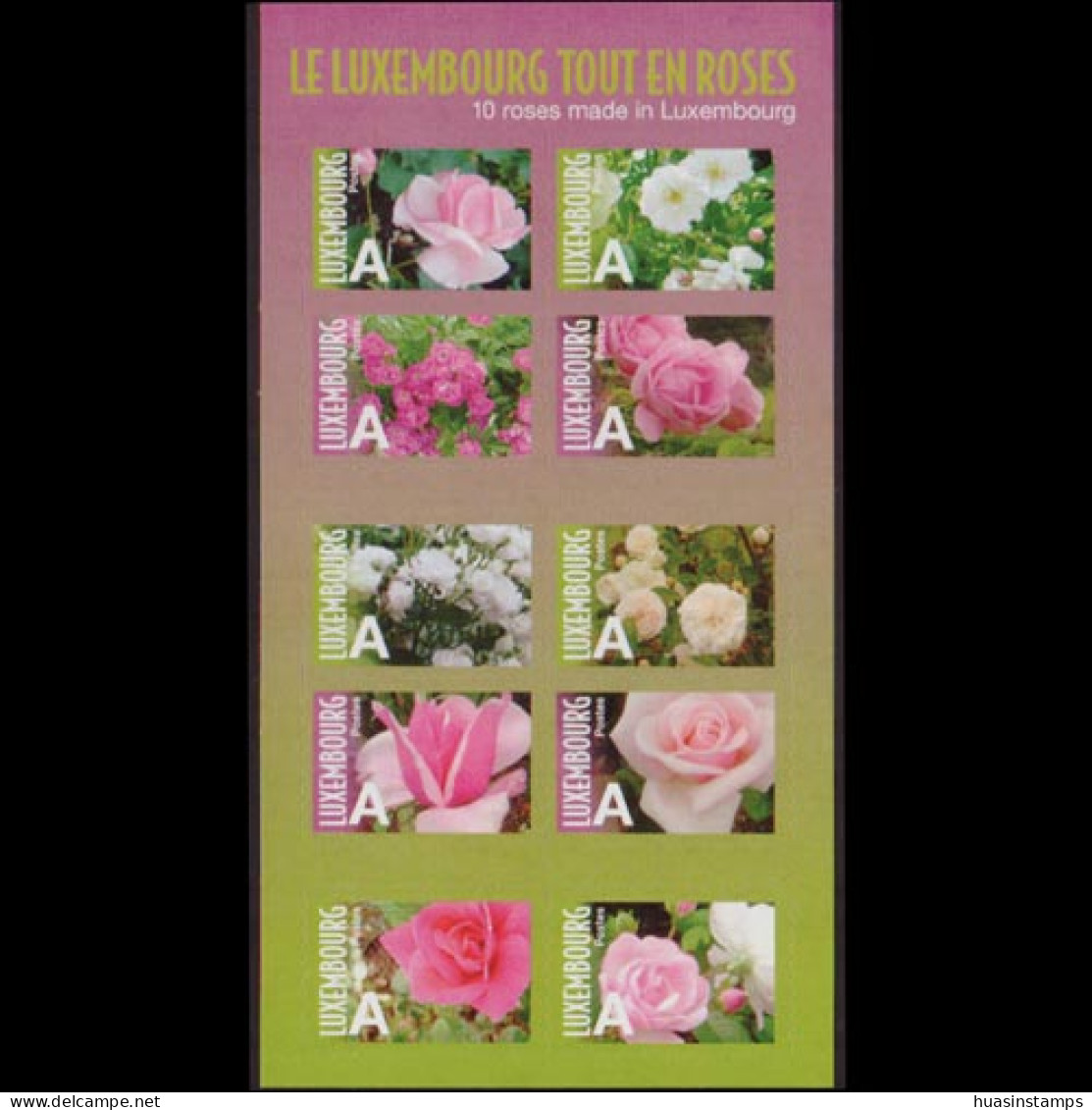 LUXEMBOURG 2010 - Scott# 1304 Roses Set Of 10 MNH - Unused Stamps