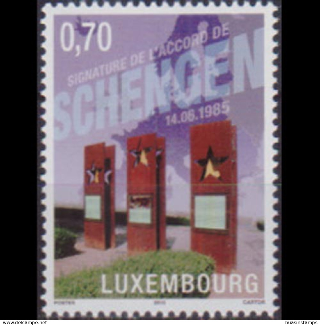 LUXEMBOURG 2010 - #1284 Schengen Convention Set Of 1 MNH - Unused Stamps