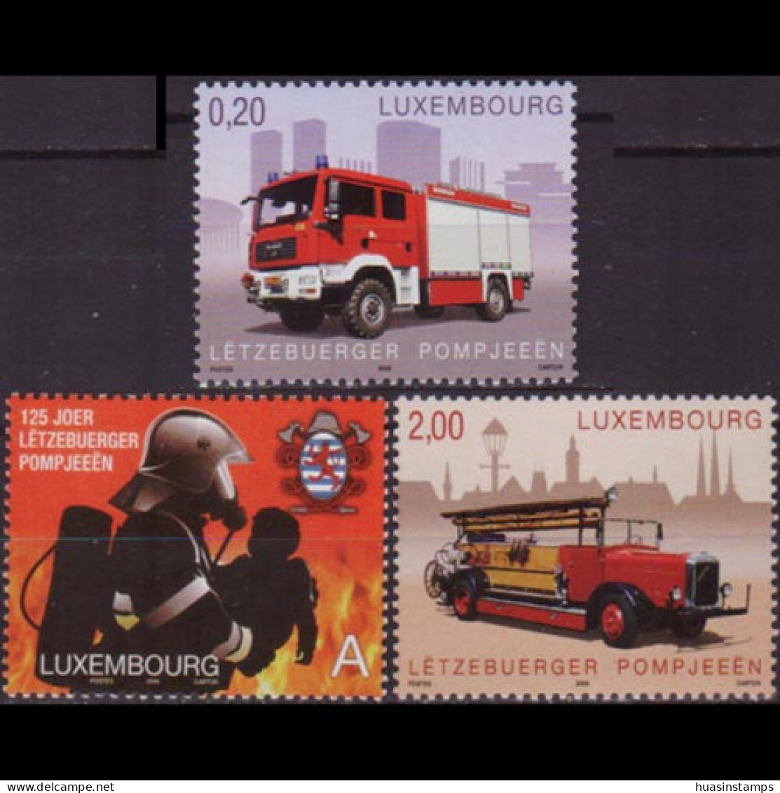 LUXEMBOURG 2008 - Scott# 1260-2 Fire Fighters Set Of 3 MNH - Ungebraucht