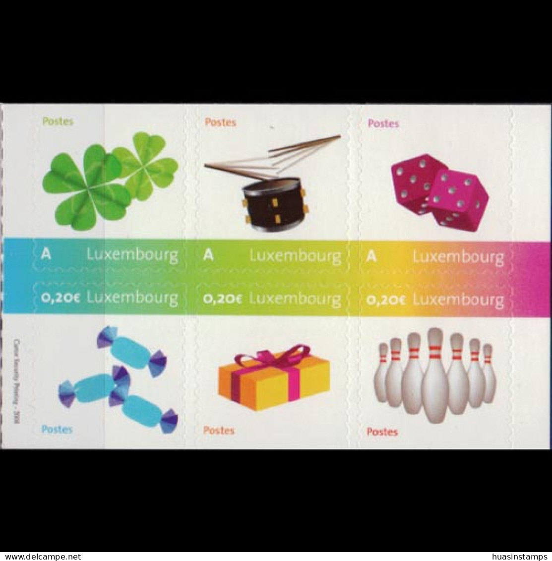 LUXEMBOURG 2008 - Scott# 1254a/l Happiness 20c-A MNH - Ongebruikt