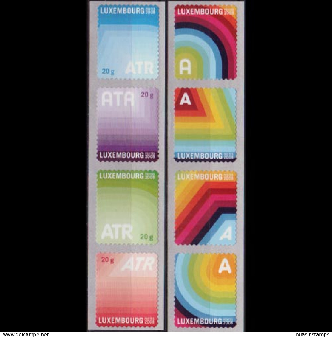 LUXEMBOURG 2008 - Scott# 1249a-53a ATR Strips Set Of 8 MNH - Nuovi