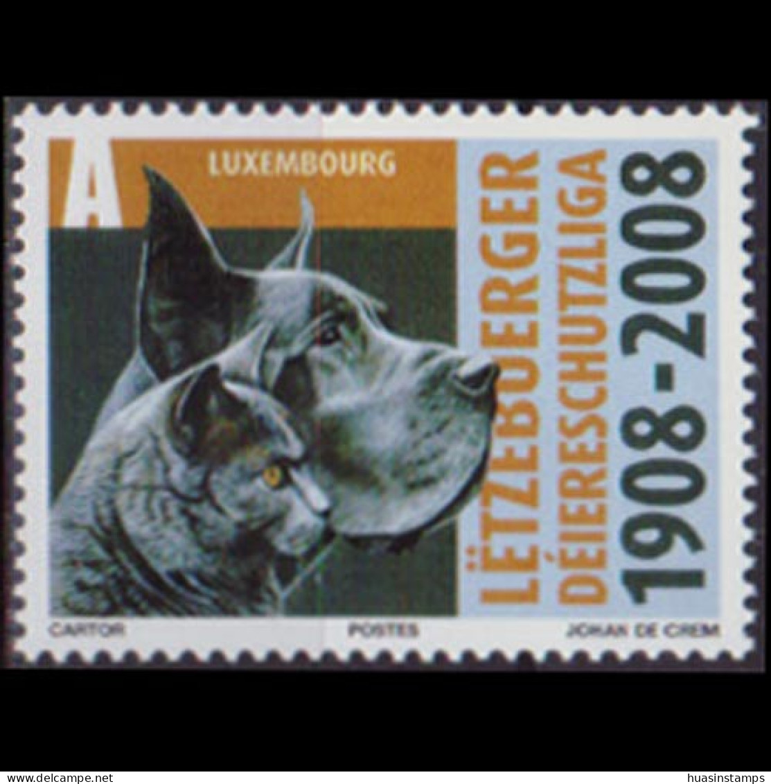 LUXEMBOURG 2008 - Scott# 1242 Protect Animals Set Of 1 MNH - Nuevos