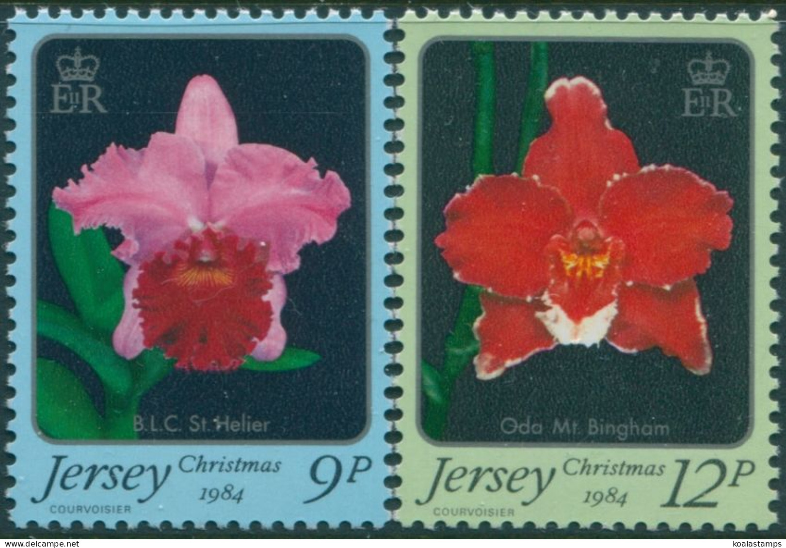 Jersey 1984 SG350-351 Christmas Orchids Set MNH - Jersey