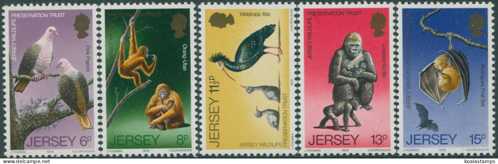 Jersey 1979 SG217-221 Wildlife Set MNH - Jersey