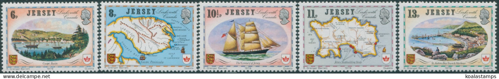 Jersey 1978 SG190-194 Links With Canada Set MNH - Jersey