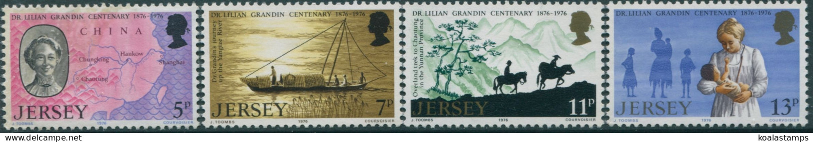 Jersey 1976 SG164-167 Dr Lilian Grandin Set MLH - Jersey