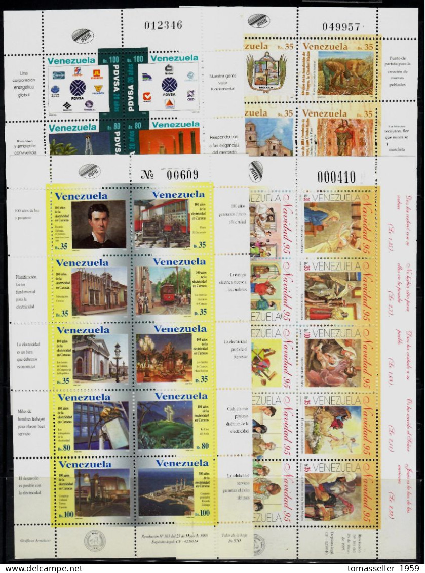 Venezuela- 14!!! Years sets.Almost 110 Issues  .MNH**