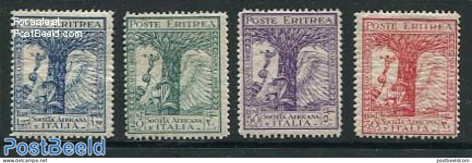 Eritrea 1928 Italian Africa Association 4v, Unused (hinged) - Erythrée