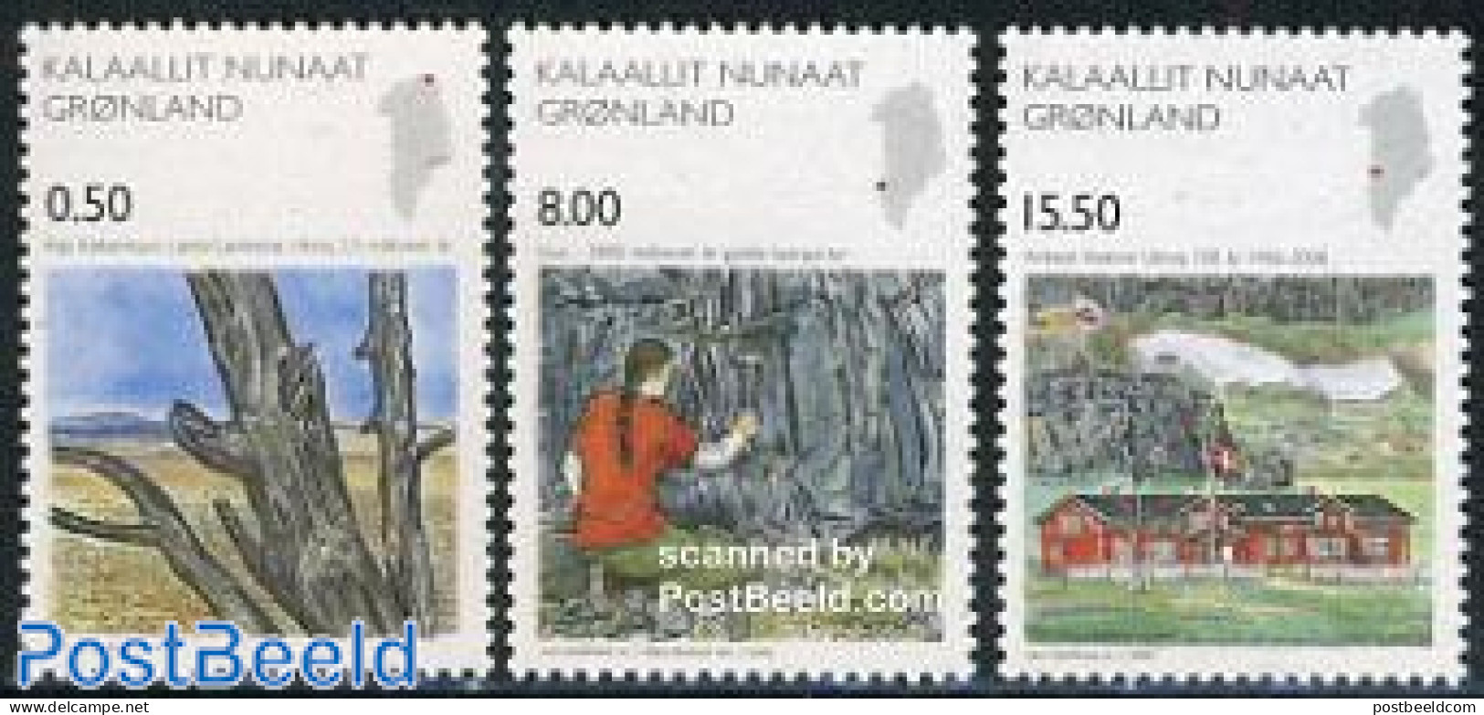 Greenland 2006 Mixed Issue 3v (Artic Station, Earliest Life), Mint NH, History - Science - Various - Archaeology - Geo.. - Unused Stamps