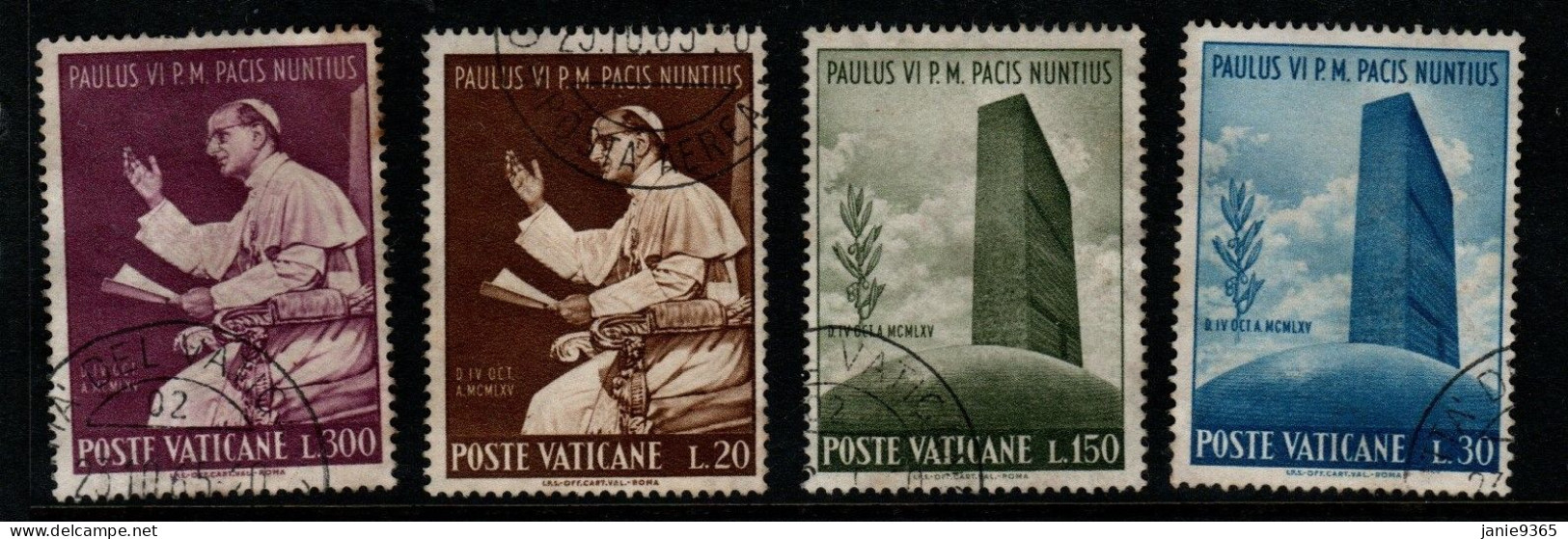 Vatican City 1965 Pope Visit UN, Used - Used Stamps