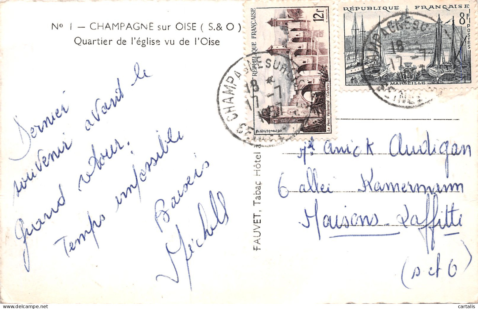 95-CHAMPAGNE SUR OISE-N°3921-E/0357 - Champagne Sur Oise
