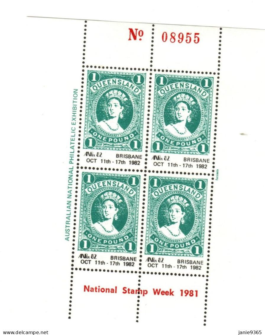 Australia 1981 National Stamp Week  Mini Sheet, Mint - Ungebraucht