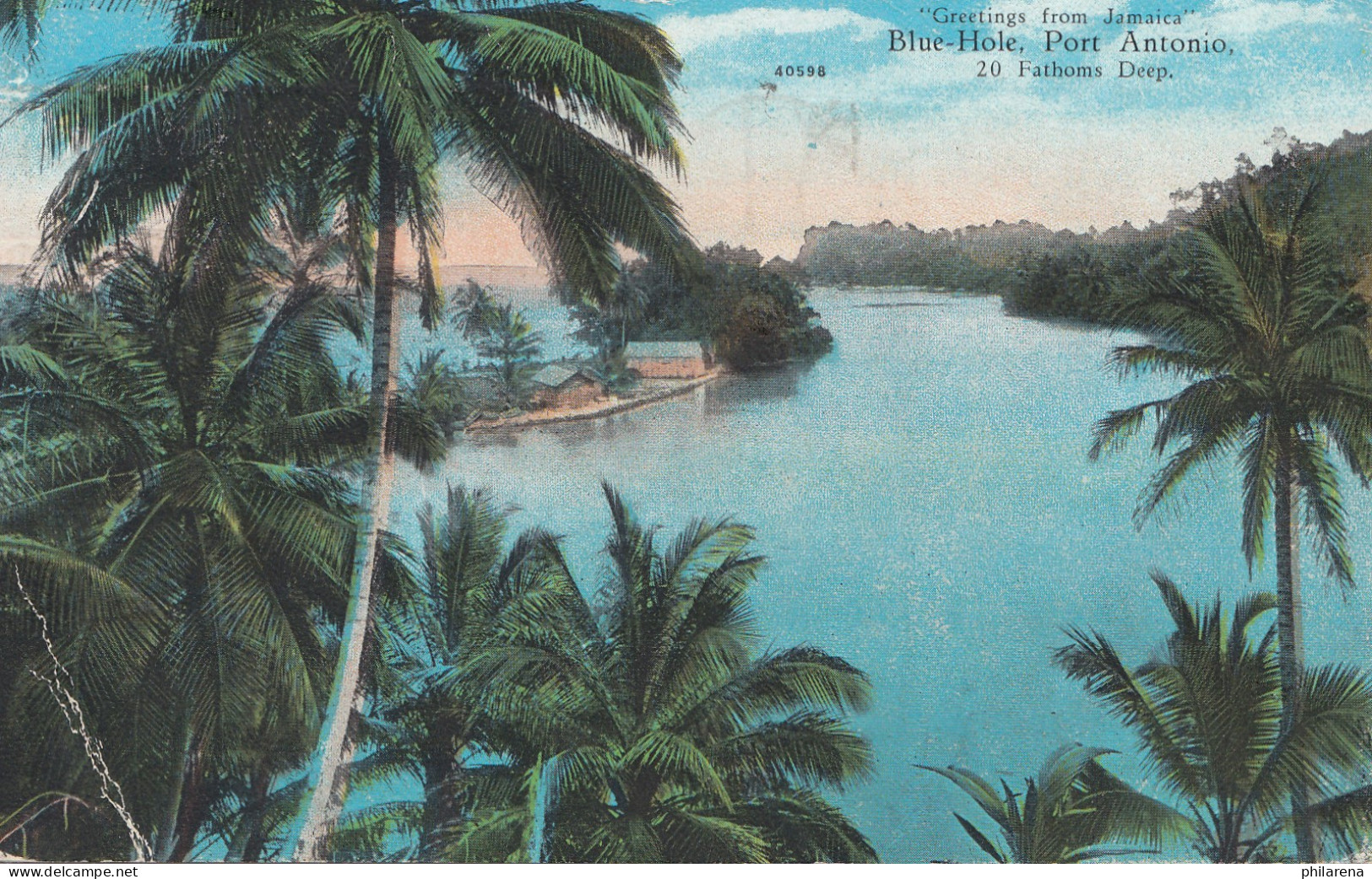 Jamaica 1921: Post Card Kingstown Port Antonio To Nürnberg - Giamaica (1962-...)