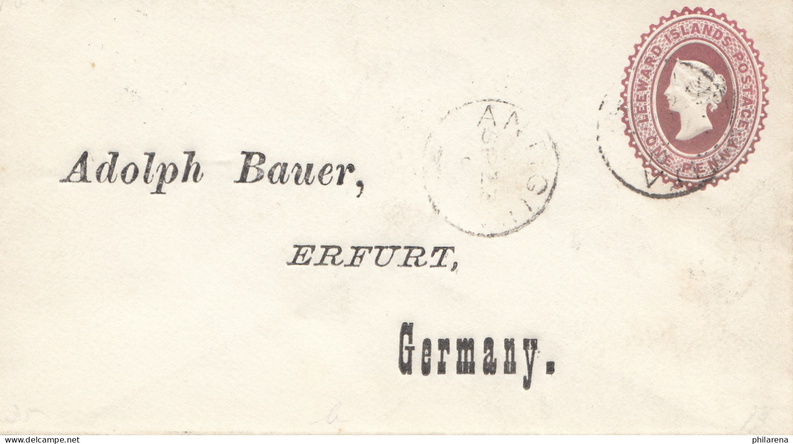 Leeward Islands: 1898 Letter To Erfurt - Iles Vièrges Britanniques