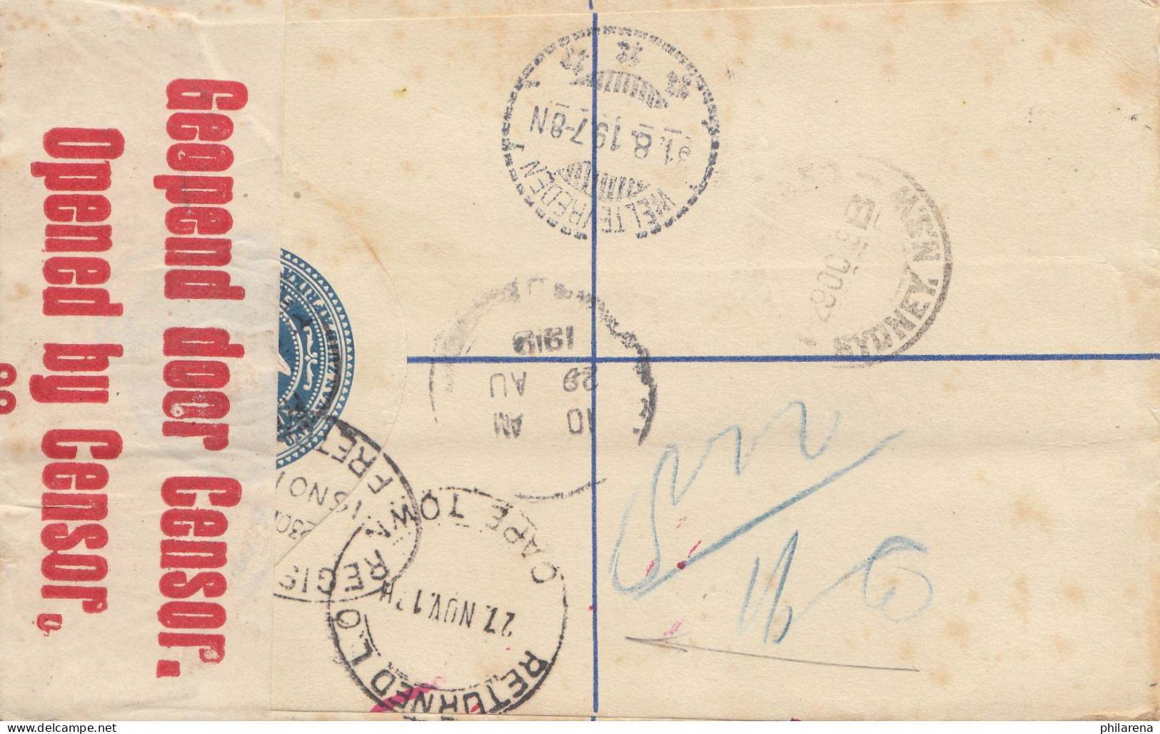 South Africa: 1919: Registered Letter From Pretoria To Java - Then Sydney - Sonstige & Ohne Zuordnung