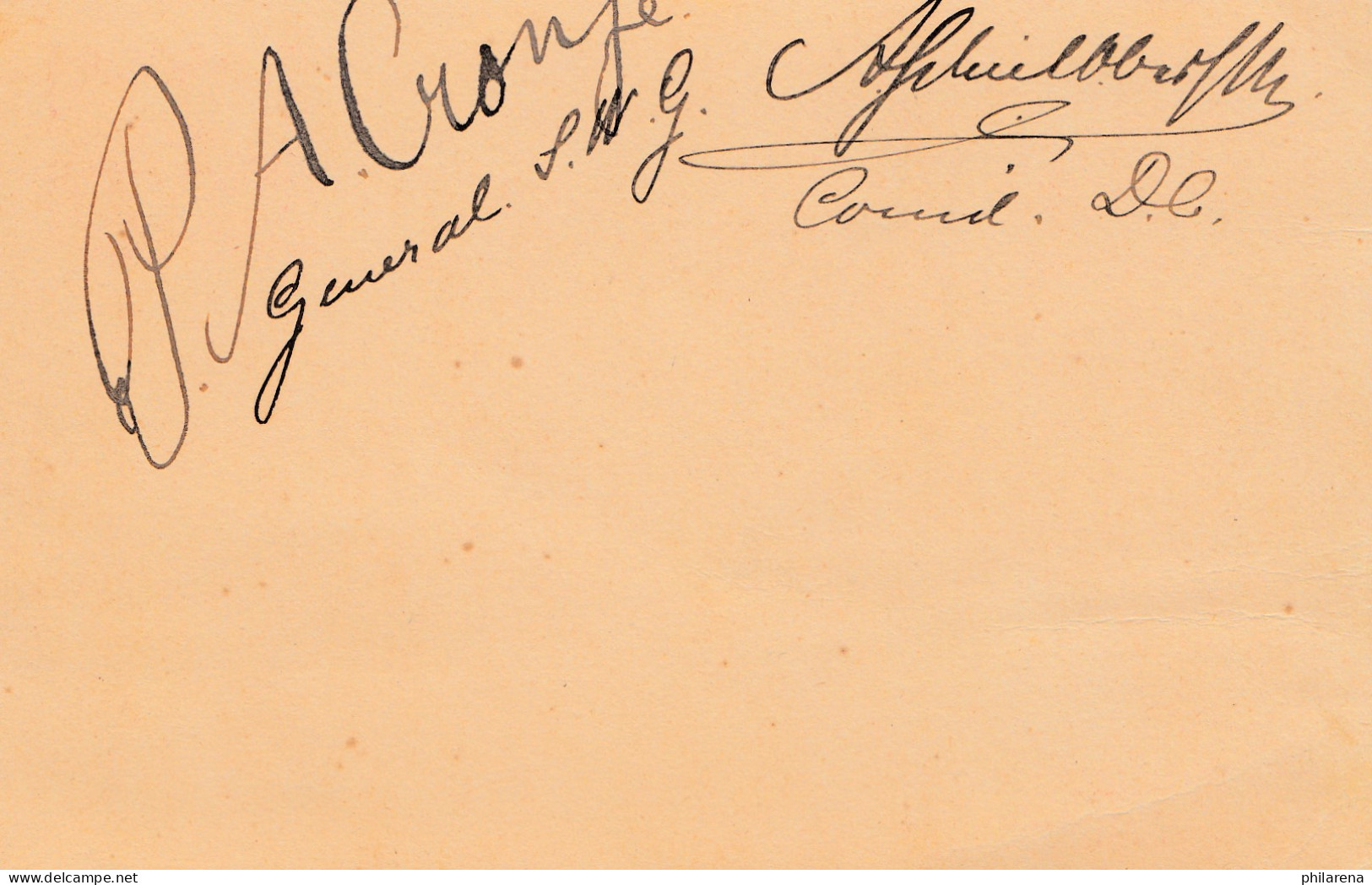 St. Helena. Post Card With Signature Of Captures General Boers (Buren) - Isla Sta Helena