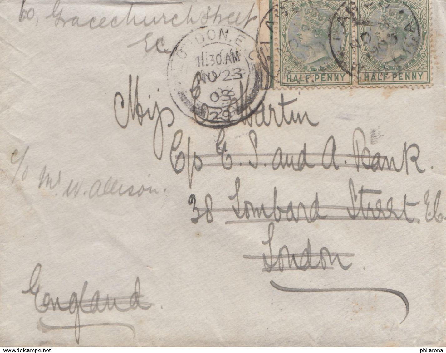 Lagos: 1903: Letter To London  - Nigeria (1961-...)