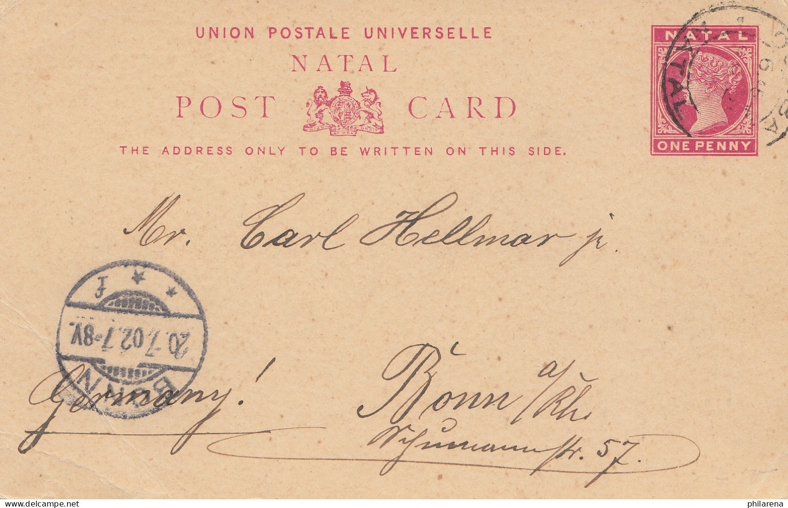 Naval: Post Card 1902 To Bonn - Sonstige & Ohne Zuordnung