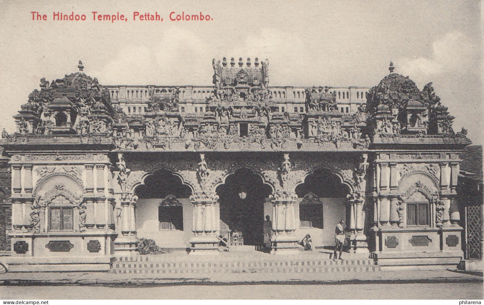 Ceylon: 1911: Post Card Temple Hindoo To Paris, Embassade Allmande - Sri Lanka (Ceylan) (1948-...)