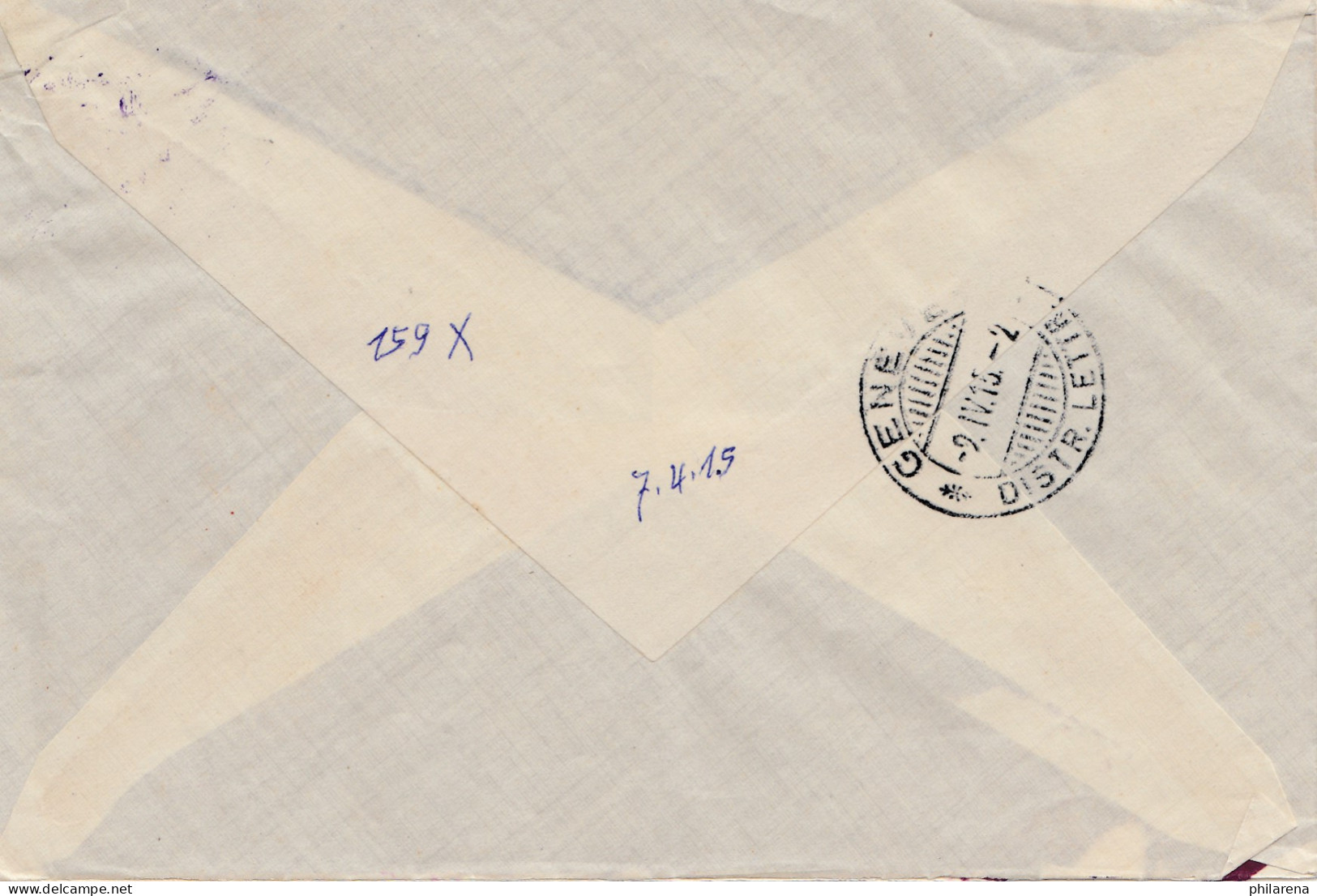 Mocambique 1915 Letter To Genf/Switzerland, Interessting Cancel - Mosambik