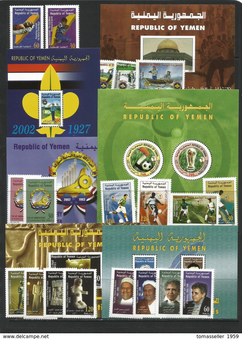 YEMEN -1994-1995-1996-2000-2002-2003 ( 6 Y.) Years Sets. 45 Issues ( 87 St.+22 M/s) - Yemen