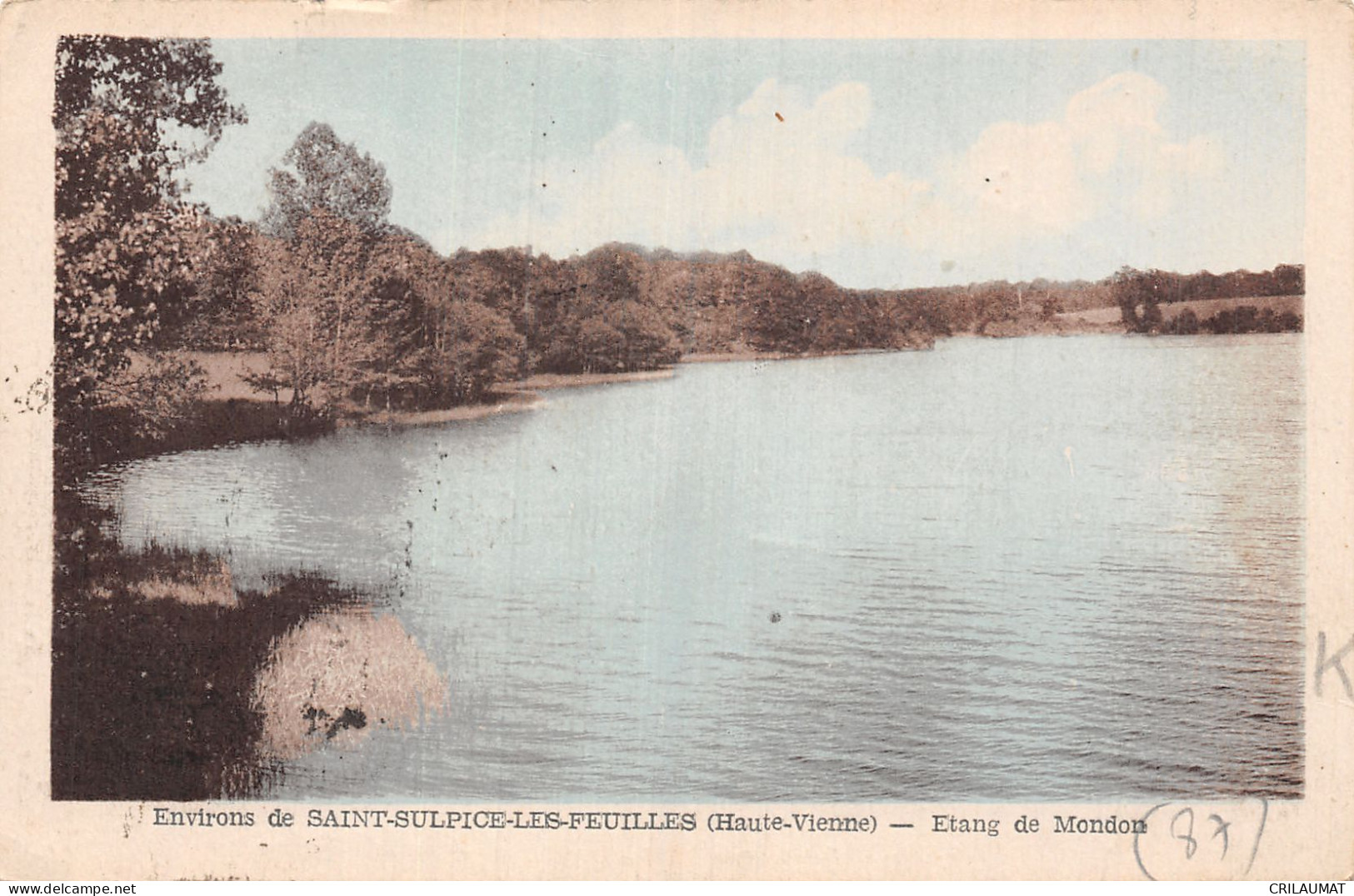 87-SAINT SULPICE LES FEUILLES ETANG DE MONDON-N°T5219-D/0113 - Saint Sulpice Les Feuilles