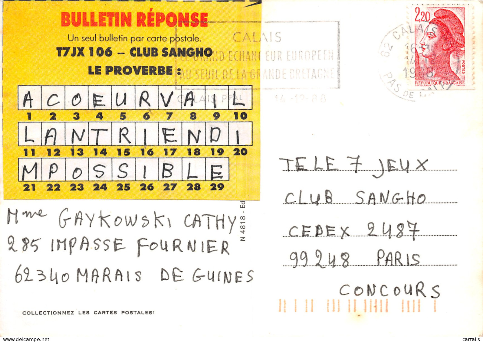 62-GUINES-N°3928-D/0337 - Guines