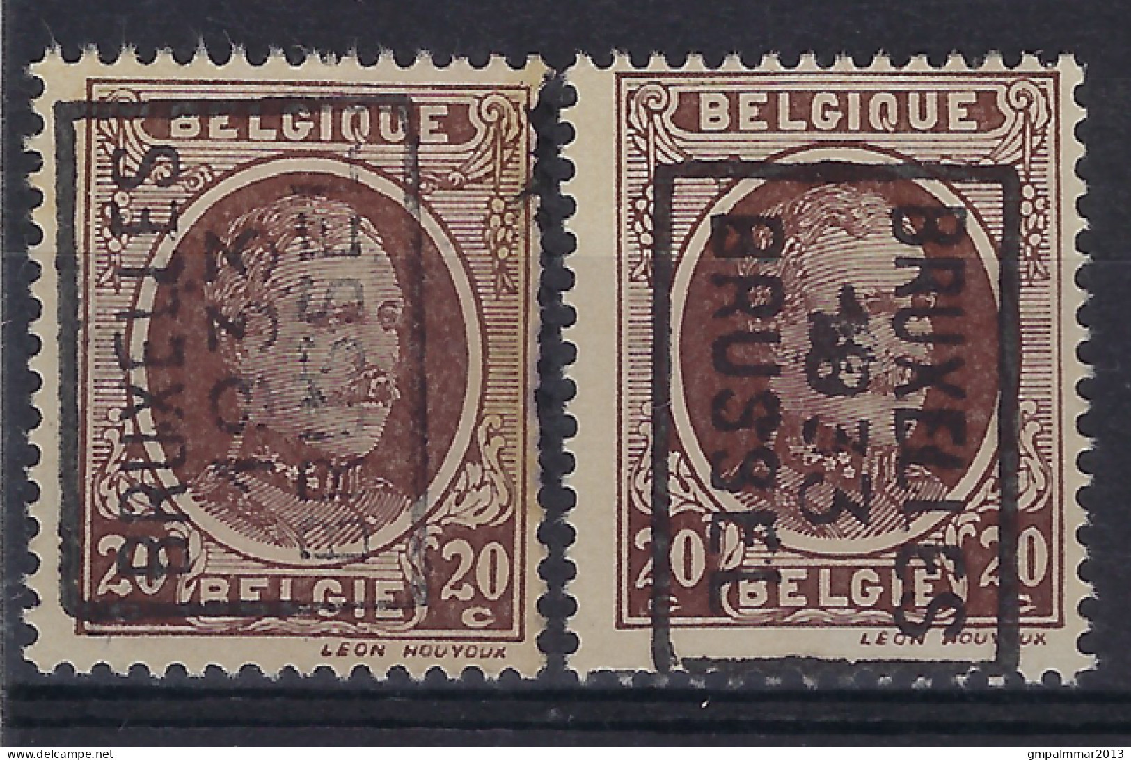 HOUYOUX Nr. 196 Voorafgestempeld Nr. 6035 A + B BRUXELLES 1933 BRUSSEL ; Staat Zie Scan ! LOT 282 - Roller Precancels 1930-..