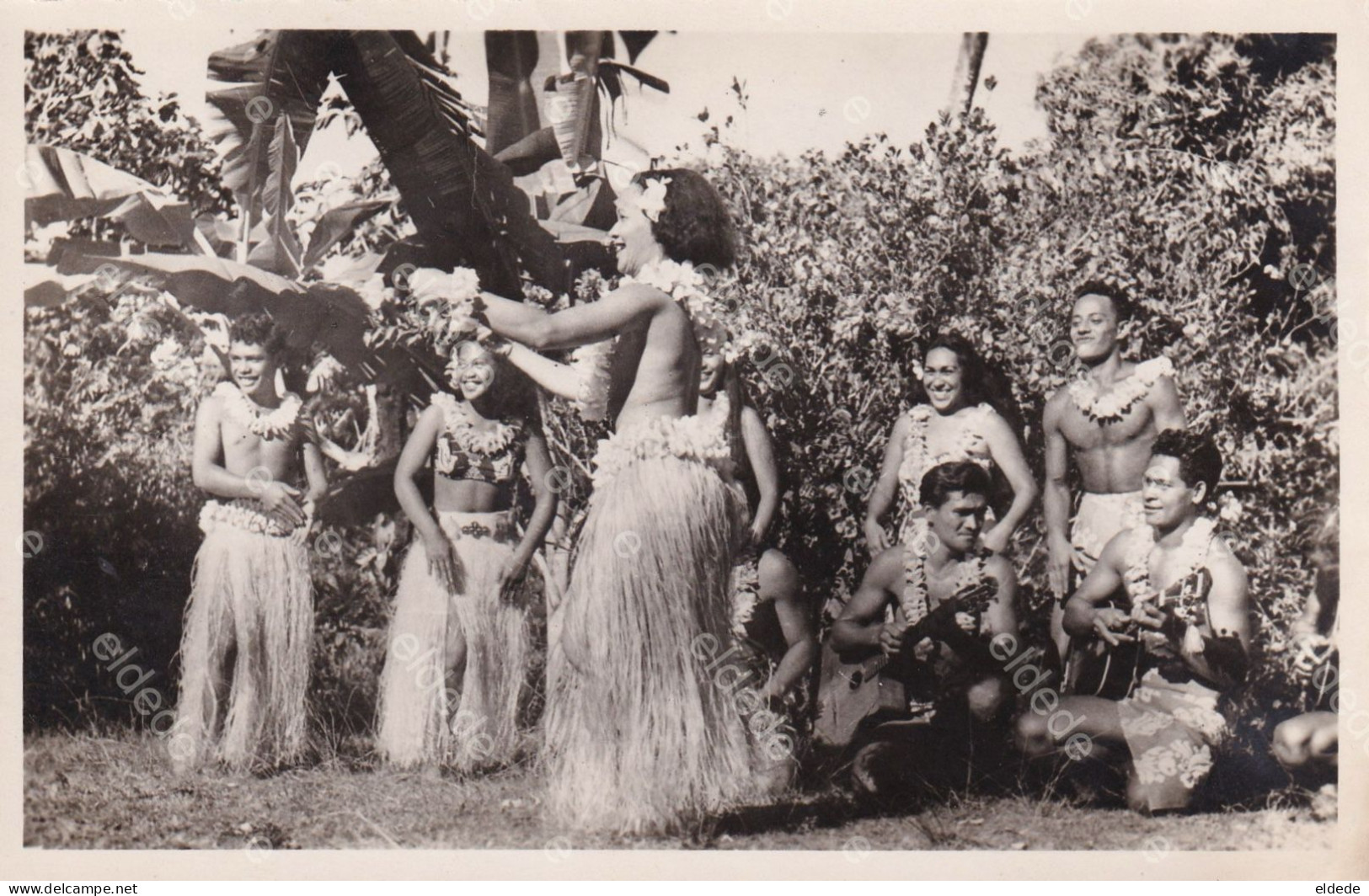 Real Photo Tahitian Dancers  Edit Leverd Tillet Tahiti Danse Vahiné - Polinesia Francesa