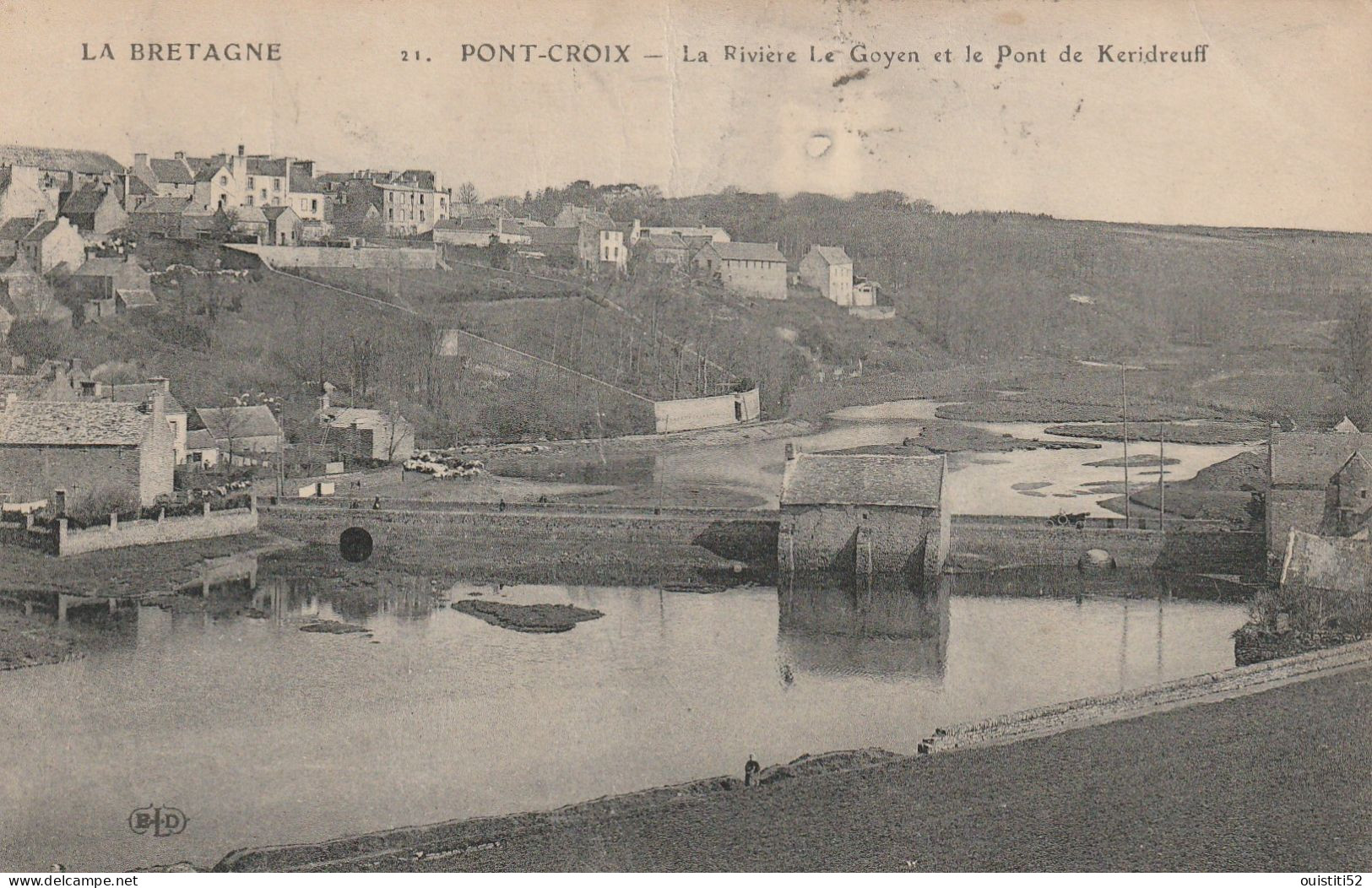 Pont Croix La Riviere  Le Goyen Pont  Keridreuff - Trace Legere Pliures ) - Pont-Croix