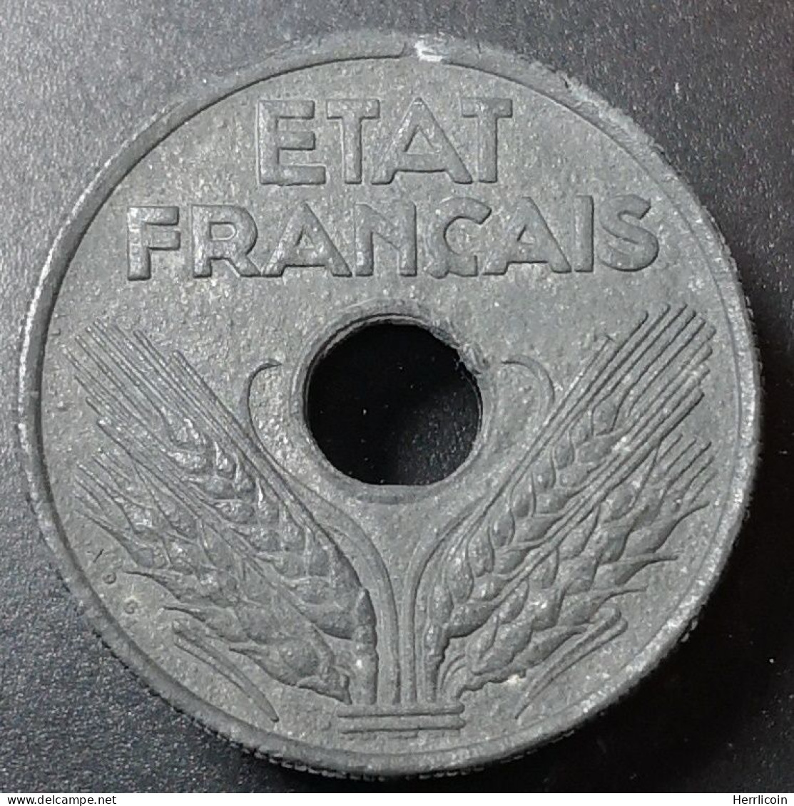 Monnaie France - 1943 - 20 Centimes Etat Français Zinc, Type 20, Lourde - 20 Centimes