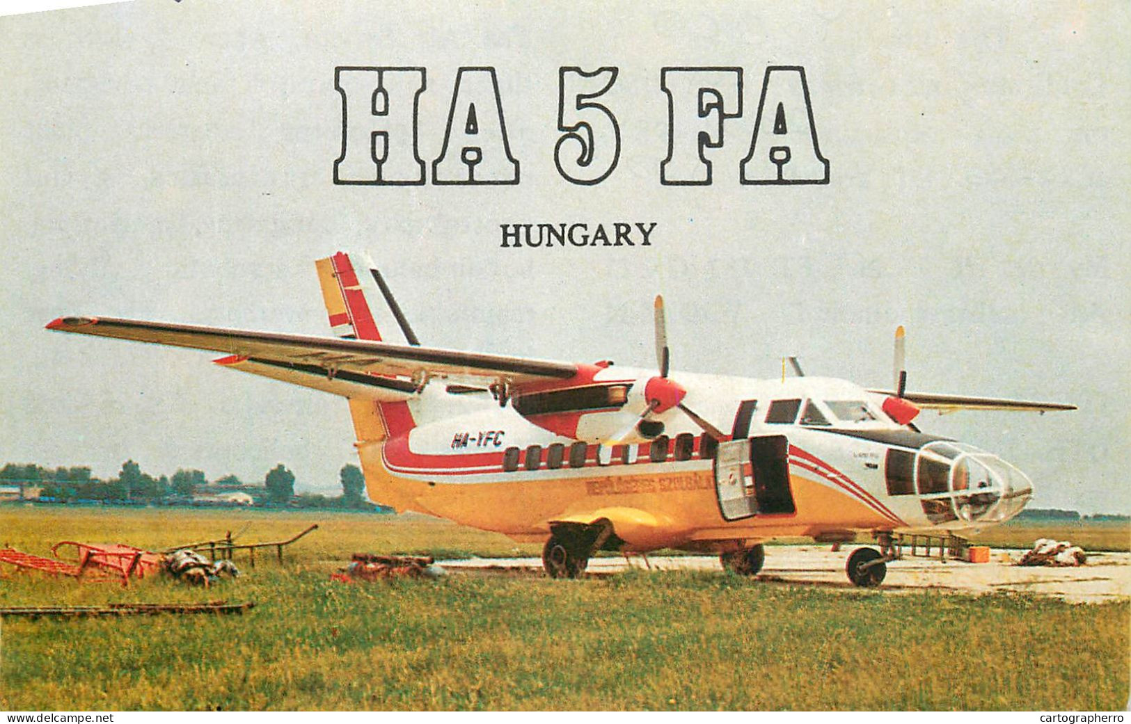 QSL Card HUNGARY Radio Amateur Station HA5FA Y03CD Jenu Plane - Radio Amateur