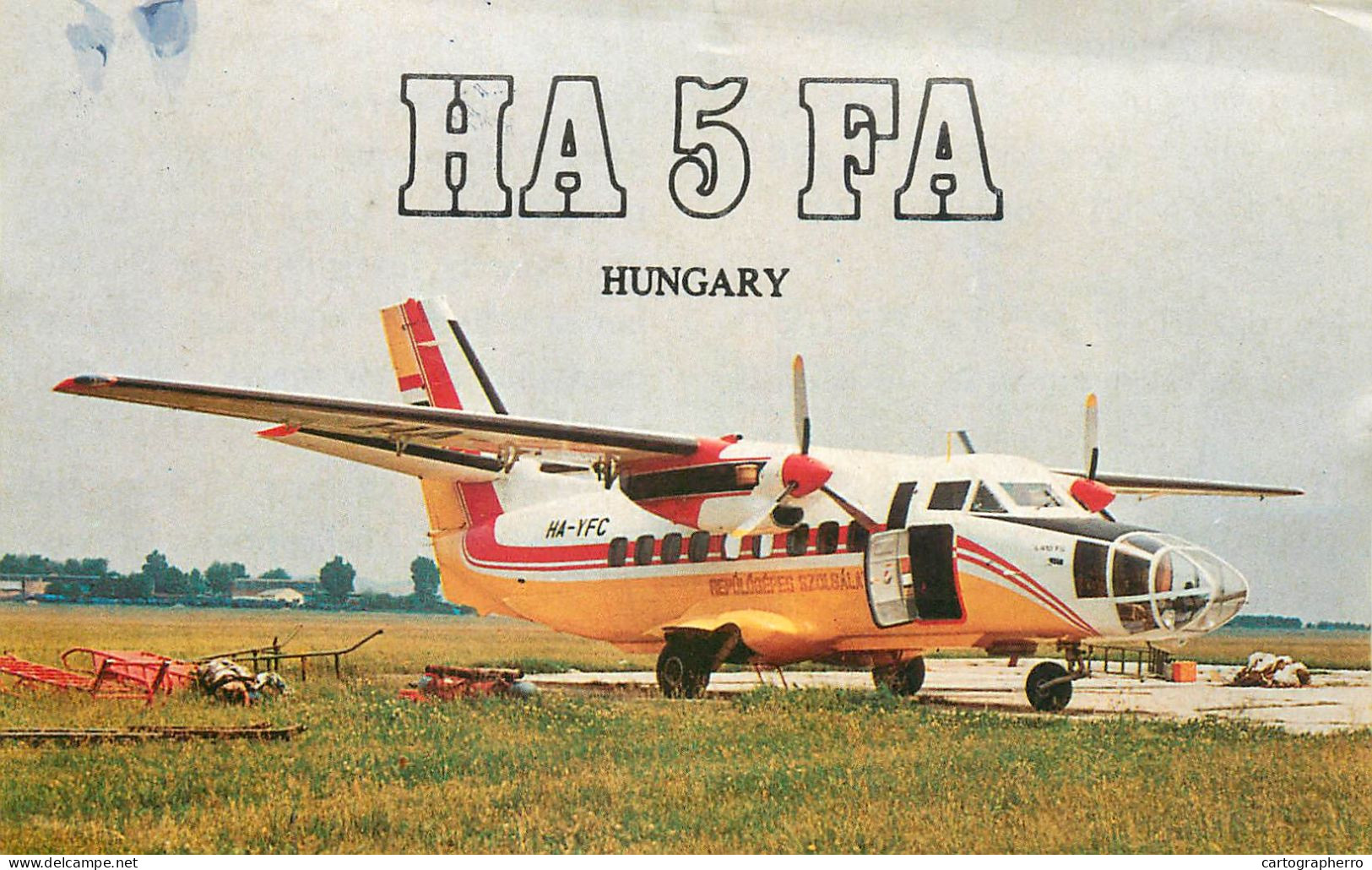 QSL Card HUNGARY Radio Amateur Station HA5FA Y03CD Jenci Plane - Radio Amatoriale