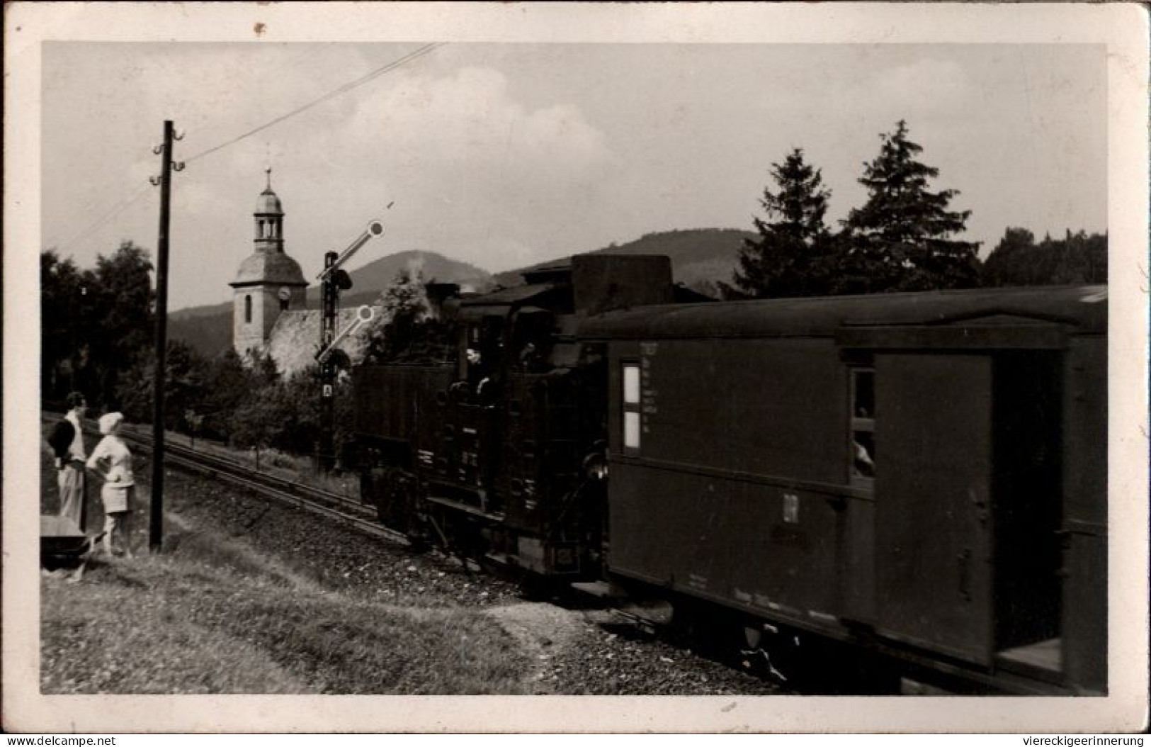 ! 1957 Fotokarte Schmalspurbahn, Jonsdorf, Bimmelbahn, Sachsen - Trains