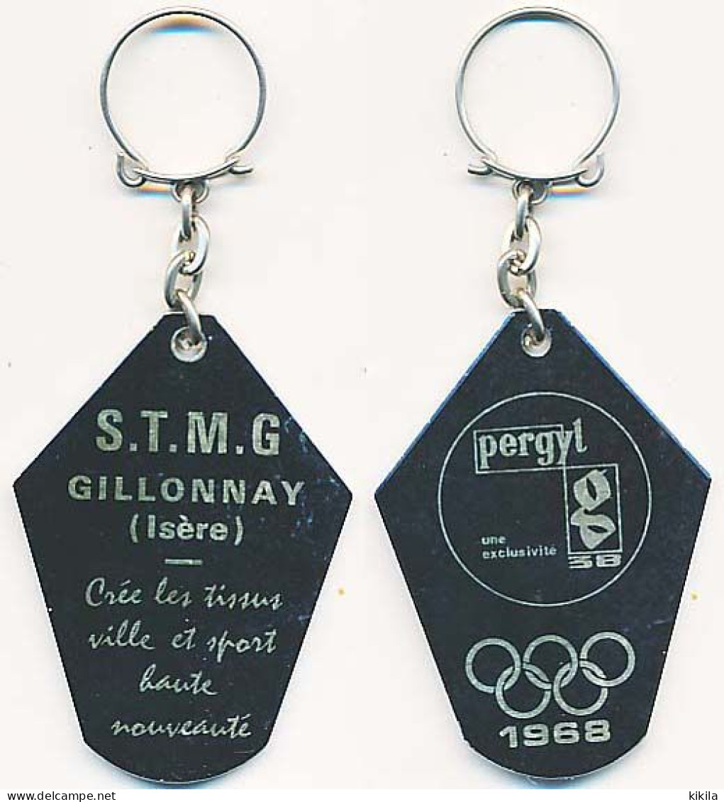 Porte-clefs Métallique S.T.M.G. GILLONNAY - PERGYL  Xèmes Jeux Olympiques D'Hiver De GRENOBLE 1968  Olympic Games 68 - Autres & Non Classés