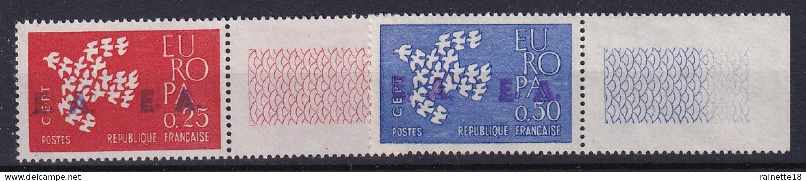 Algérie    Double  Surcharge E.A  Sur Timbres De 1960, N° 1309/1310 ** BdF - Nuevos