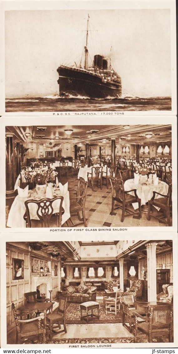 1939. JAPAN. Very Interesting LETTER CARD (pictures From  P&O S.S. RAJPUTANA, DINING SAL... (Michel 272-274+) - JF543594 - Storia Postale