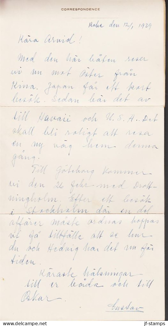1939. JAPAN. Very Interesting LETTER CARD (pictures From  P&O S.S. RAJPUTANA, DINING SAL... (Michel 272-274+) - JF543594 - Briefe U. Dokumente