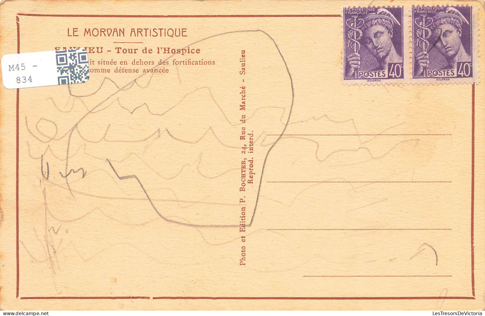 FRANCE - Le Morvan Artistique - Saulieu - Vue Sur La Tour De L'Hospice - Vue De L'extérieur - Carte Postale Ancienne - Saulieu