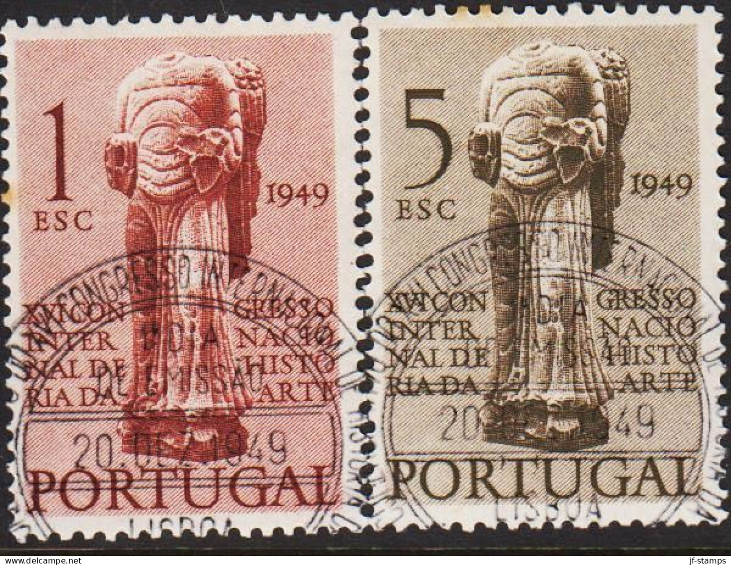 1949. PORTUGAL Art-conference Complete Set With Luxus Cancel 20. DEC. 1949 First Day Of I... (Michel 738-739) - JF543673 - Used Stamps