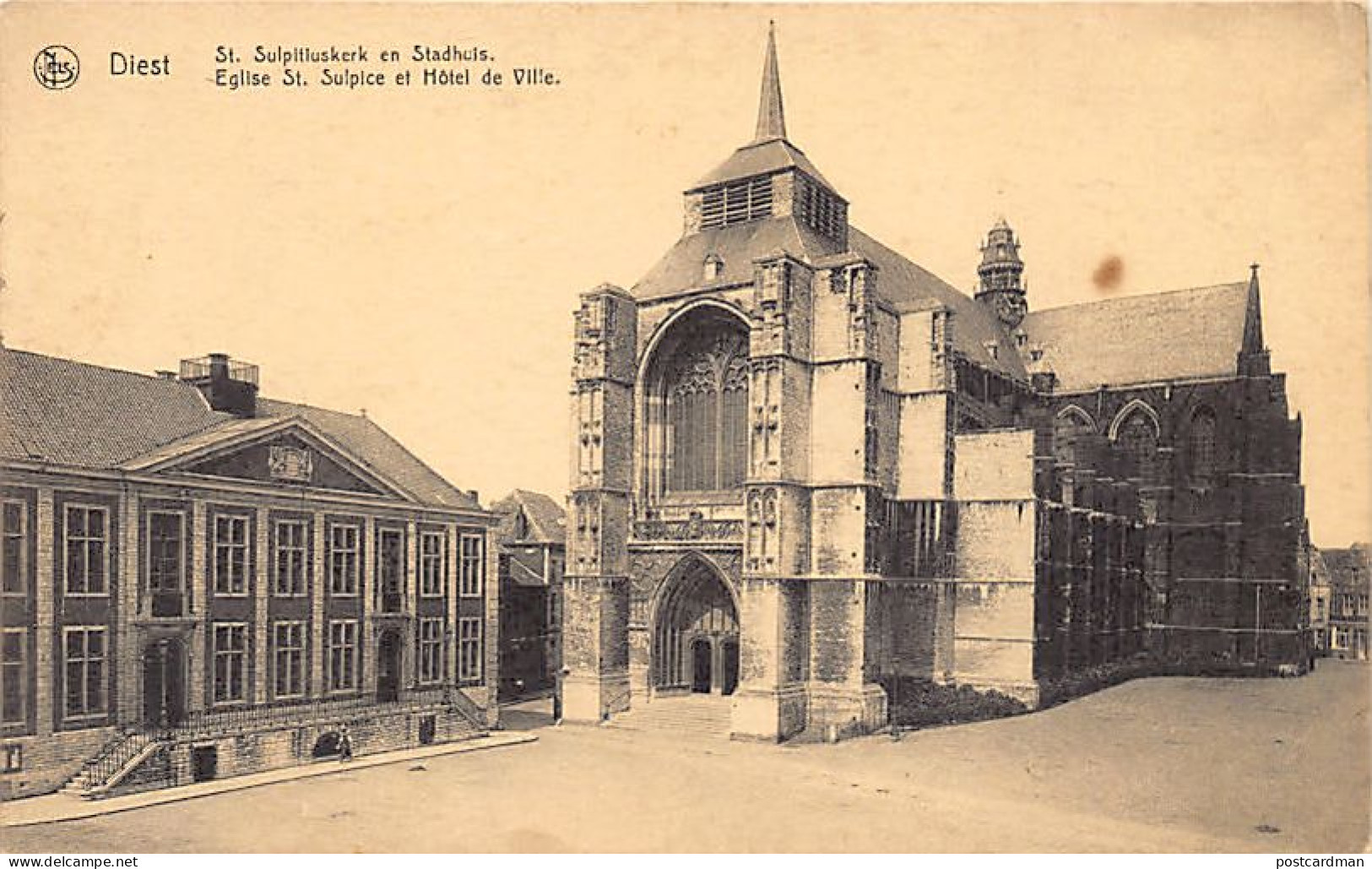 DIEST (Vl. Br.) St. Sulpitiuskerk En Stadhuis - Uitg. E. Ulen  - Diest