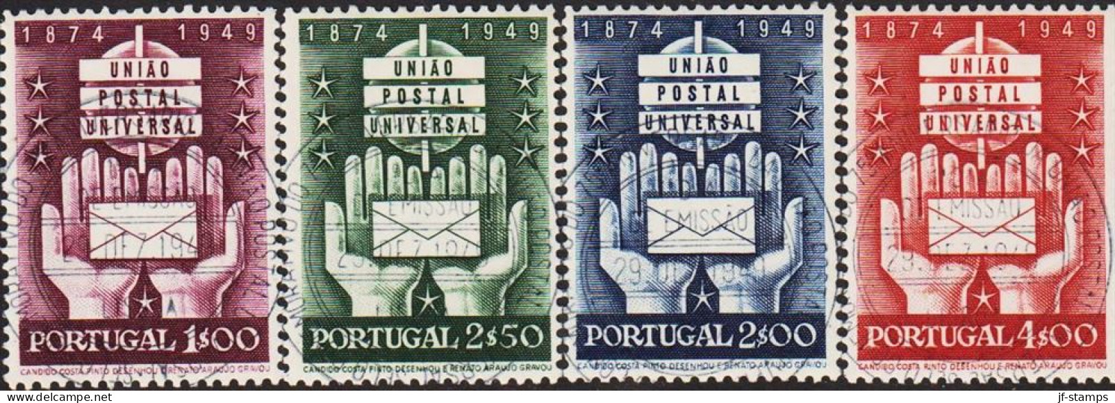 1949. PORTUGAL UPU Complete Set With Luxus Cancel 29. DEC. 1949 First Day Of Issue. Excep... (Michel 740-743) - JF543677 - Used Stamps