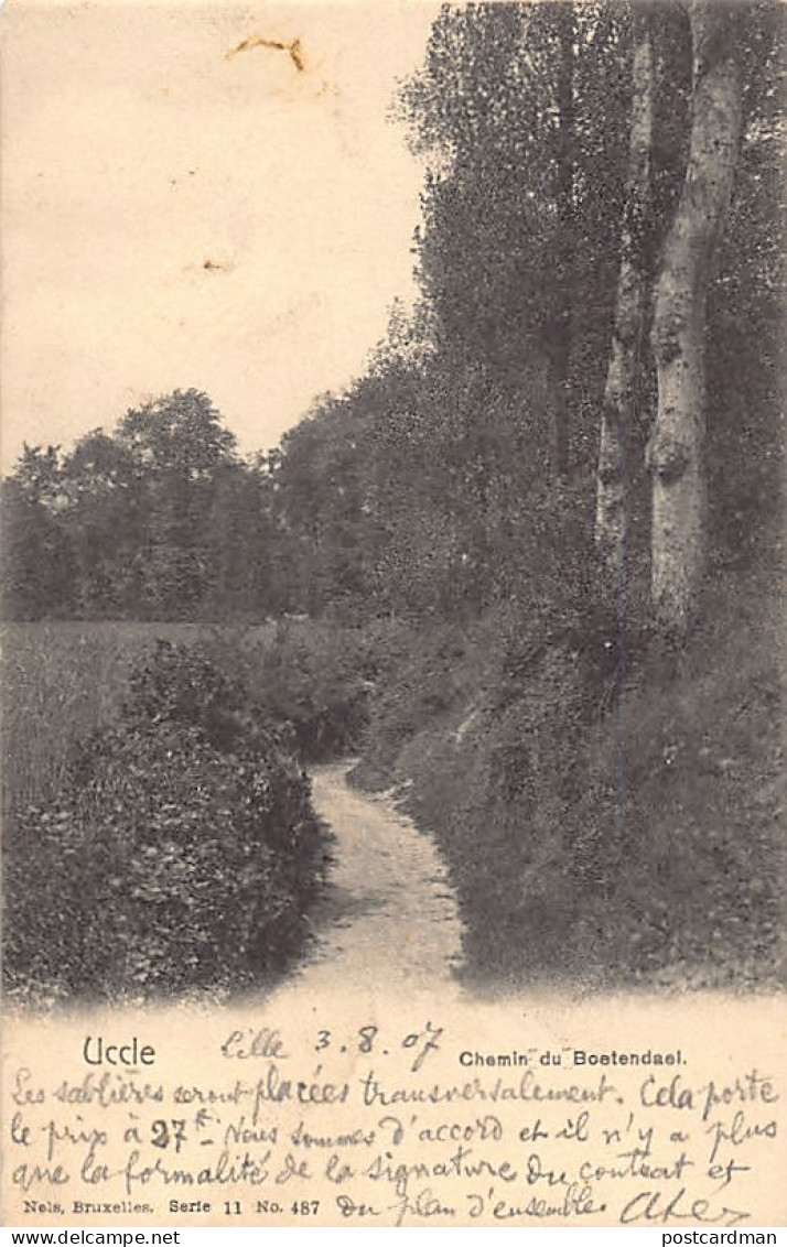 Belgique - UCCLE (Brux.-Cap.) Chemin De Boetendael - Ed. Nels Série 11 N. 487 - Uccle - Ukkel
