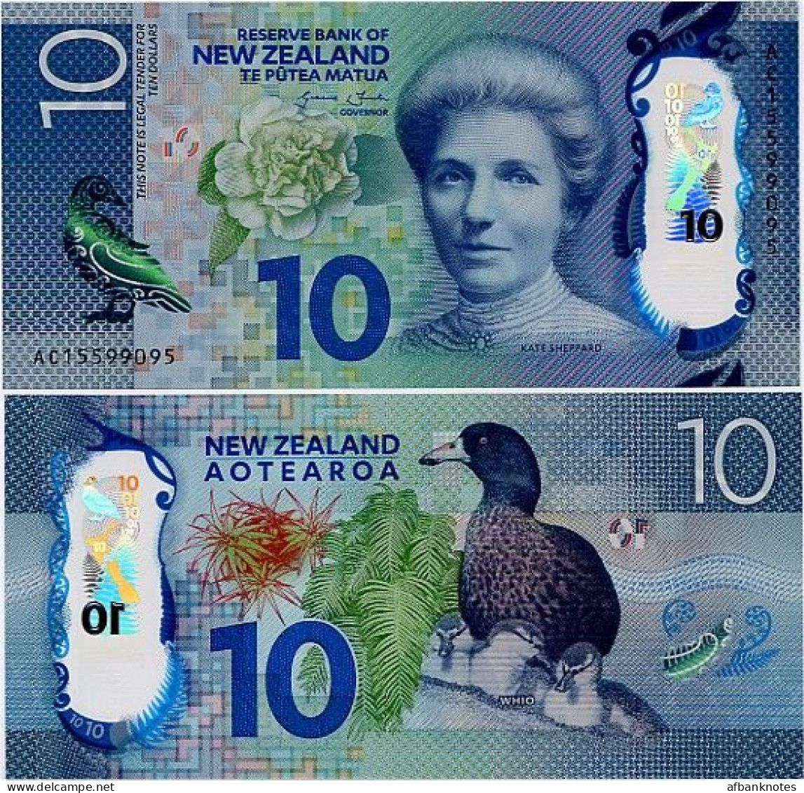 NEW ZEALAND       10 Dollars       P-192       (20)15       UNC - New Zealand