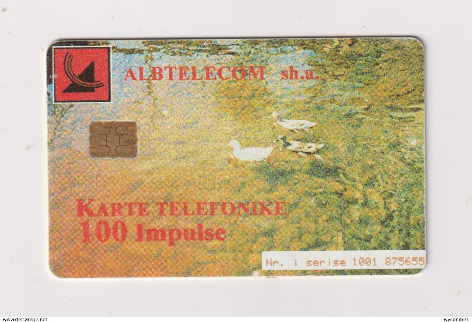 ALBANIA -   Water Birds And Roman Mosaic Chip Phonecard - Albania