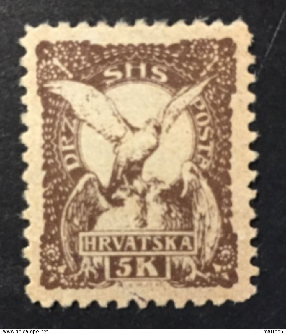 1919 - Croatia Croazia -  Kingdom Of Serbia Croats And Slovenes -  Falcon As A Symbol Of Freedom - Nuovi