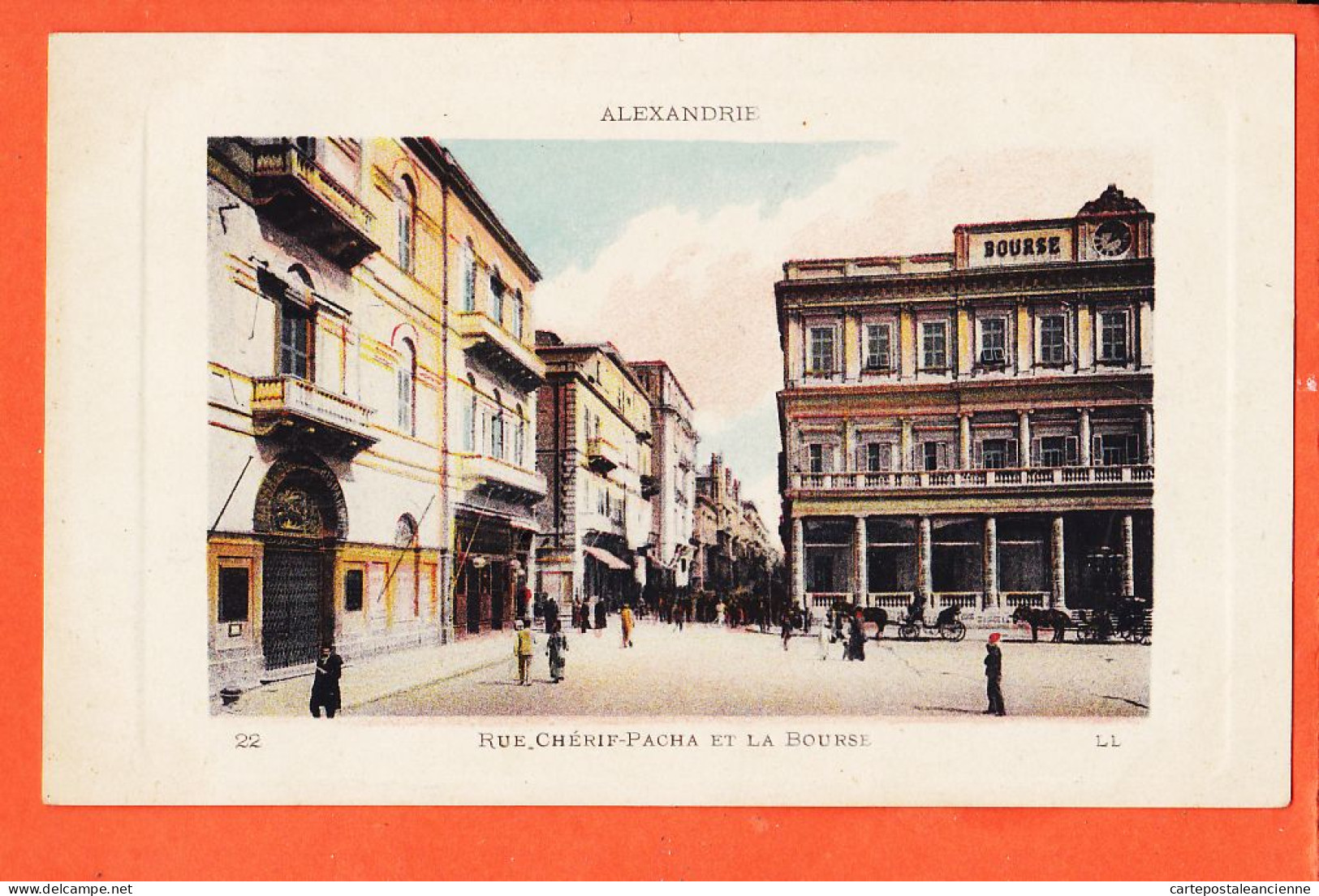 29565 / ⭐ ALEXANDRIE Egypte Rue CHERIF-PACHA Et La BOURSE 1910s Edition Couleur Detourée LL LEVY 22 Alexandria Egypt - Alexandria