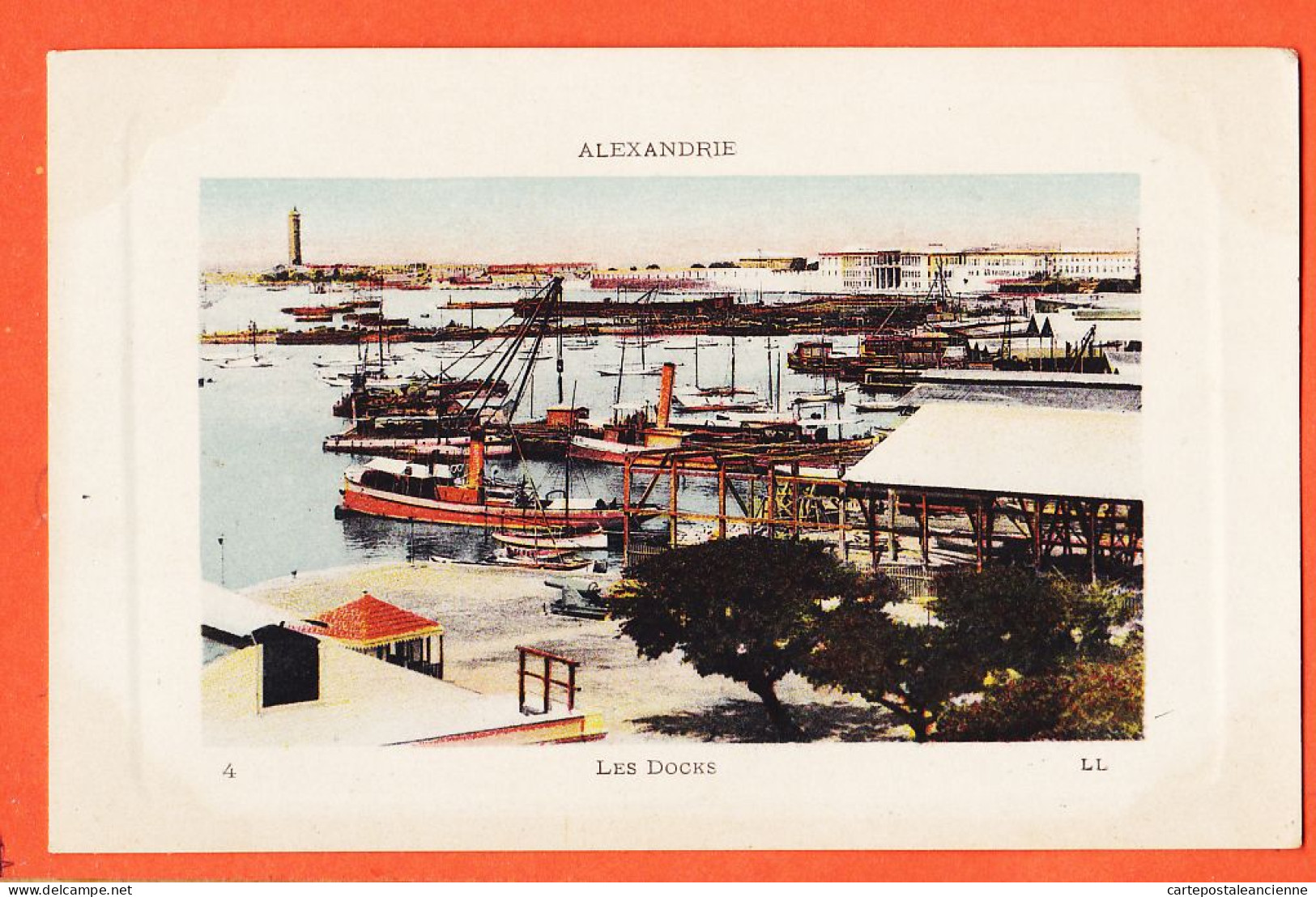 29568 / ⭐ ALEXANDRIE Egypte Les DOCKS Port Bateaux Grue 1910s Edition Couleur Detourée LL LEVY 4 Alexandria Egypt - Alexandria